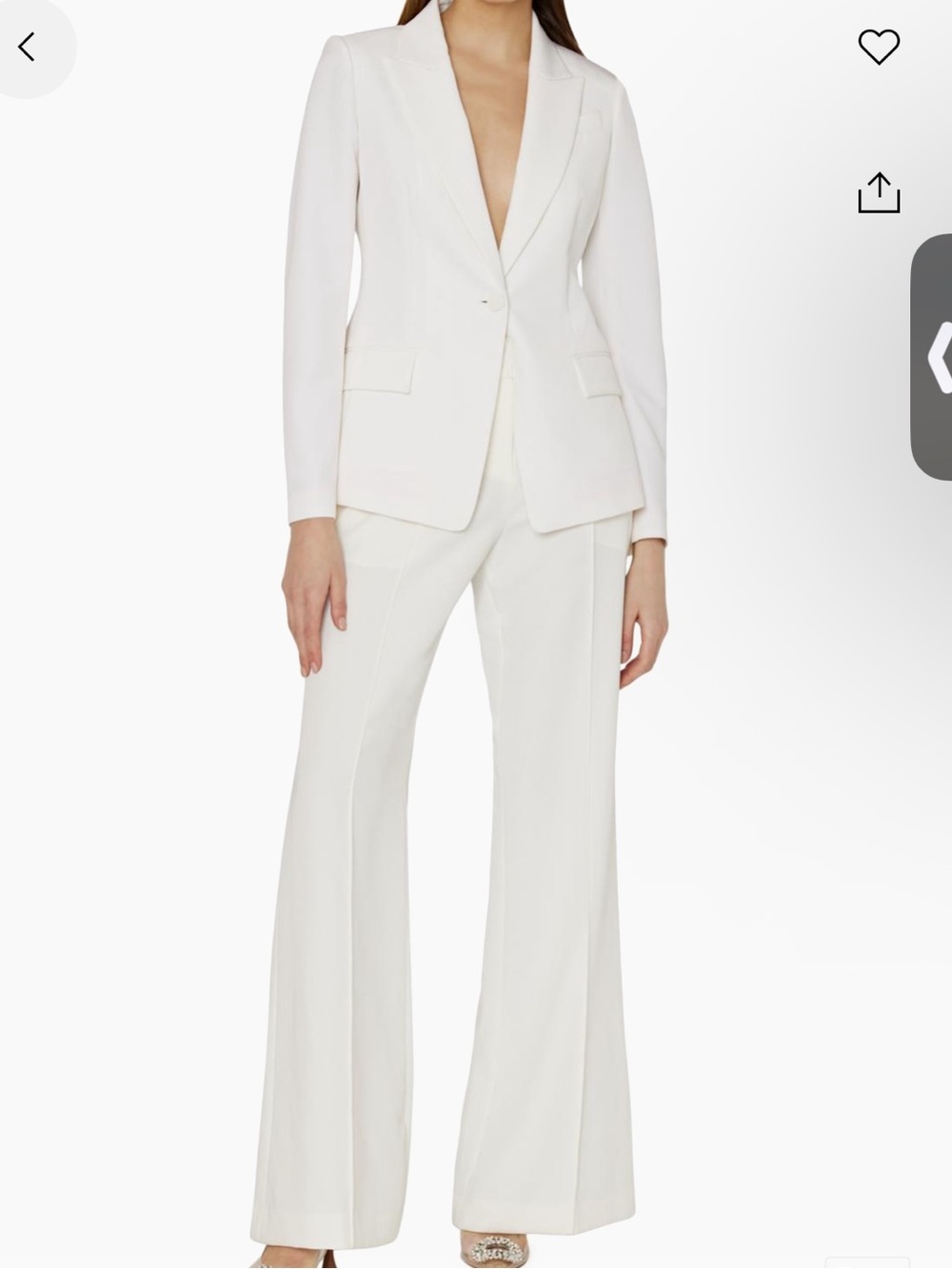 Milly Ecru White Suit Blazer and Pants